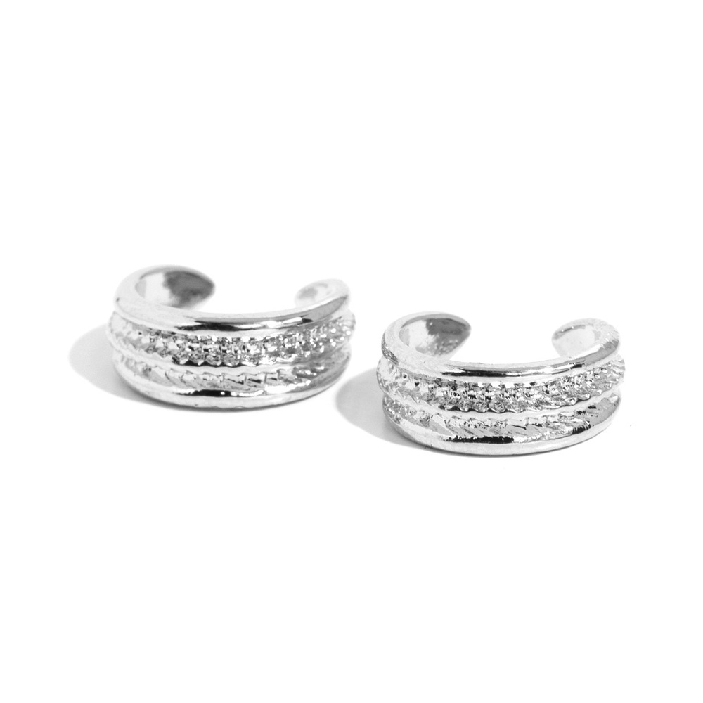 Silver & rhinestones Earrings